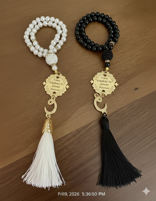 Siyah & Beyaz  İnci Tespih